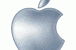 An Apple logo is shown on a white background.