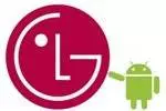 The LG logo featuring an Android.