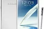 Samsung Galaxy Note II in white, available at AT&T.