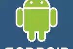 The android logo on a blue background representing smartphone sales.