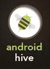 The Android Hive logo stands out boldly on a sleek black background.