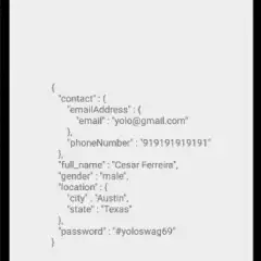 A screenshot of the jsonify app on a phone.