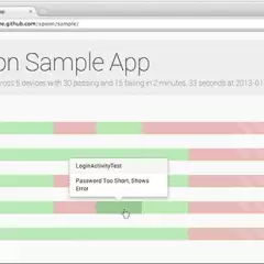 A screen shot of the spoon sample app.