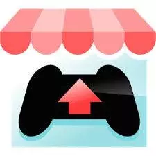 A video game store on itch.io featuring an arrow pointing up.