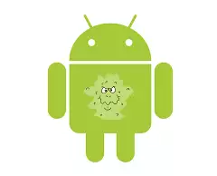 A green monster on an android logo, ready to chat.