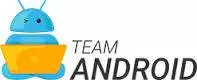 The Team Android logo features a dynamic blue robot proudly holding a sleek laptop.