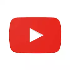 The Youtube logo on a plain white background.